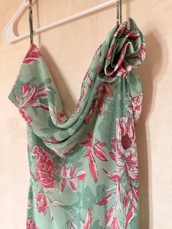 ZARA FLORAL PRINT SLIP DRESS - MULTICOLORED SIZE M - Picture 5 of 5